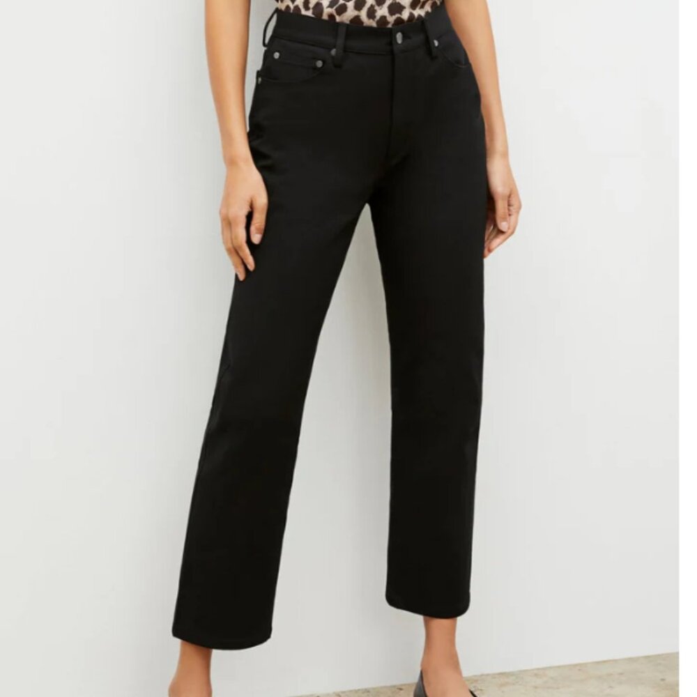 MM. LaFleur Black Straight-Leg Jeans